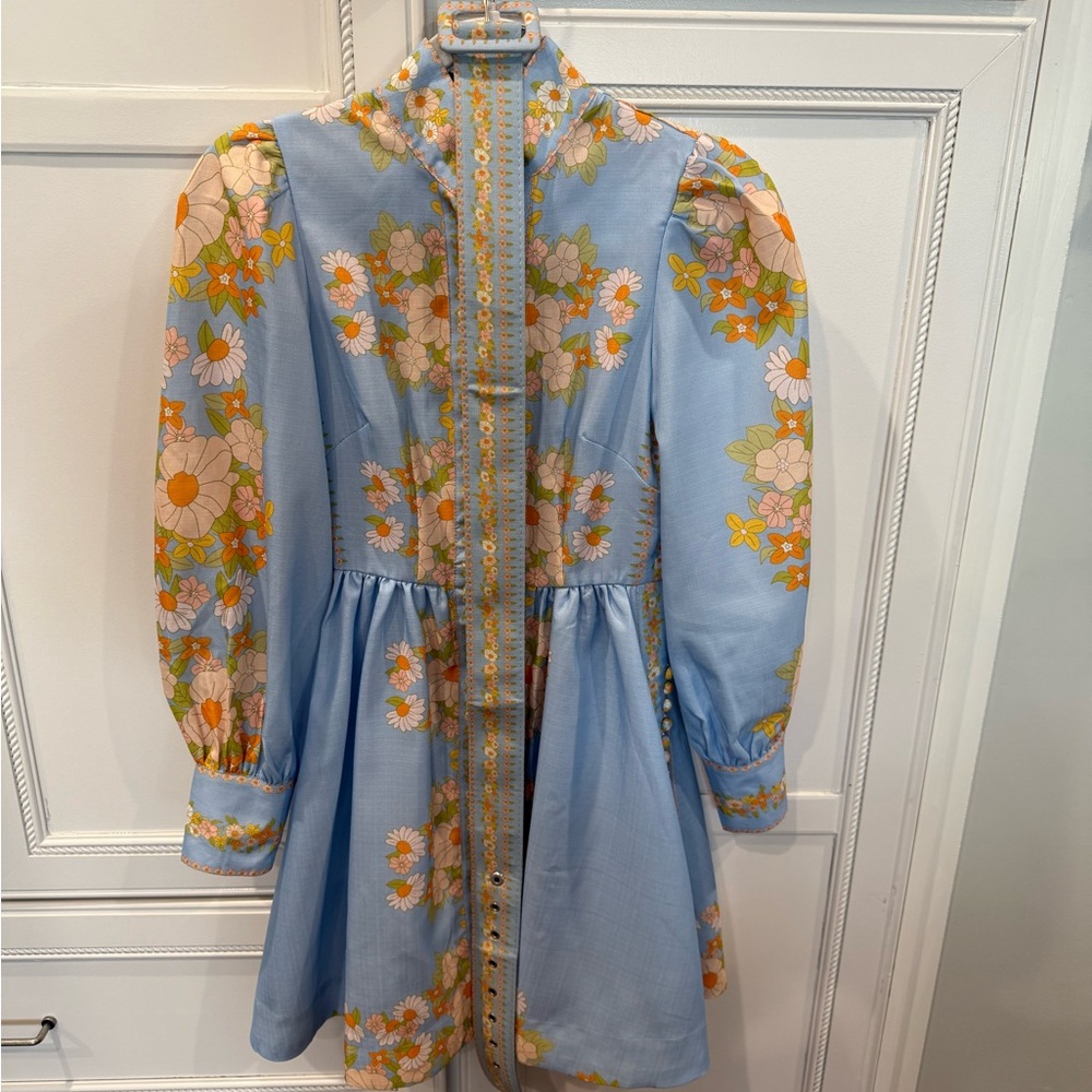 Beulah Floral Dress with Puff Sleeves - Picture 2 of 4